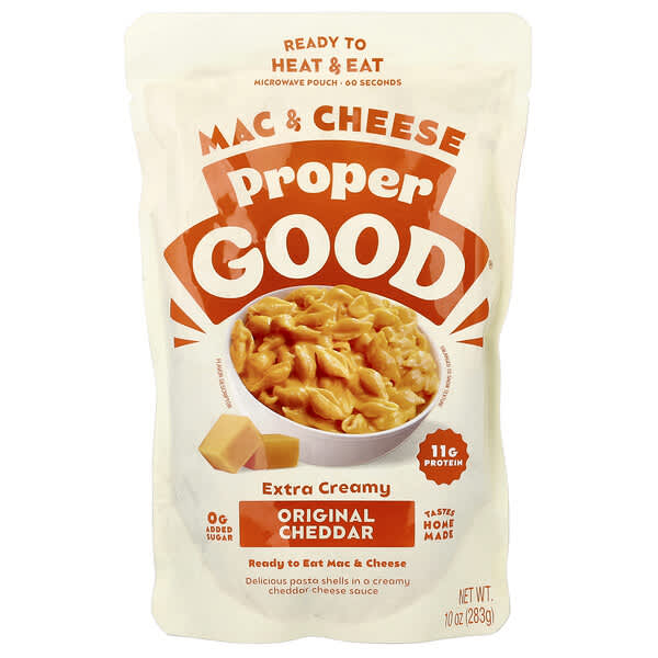 Proper Good, Ready to Heat & Eat, Mac & Cheese, Original Cheddar, 10 oz (283 g)