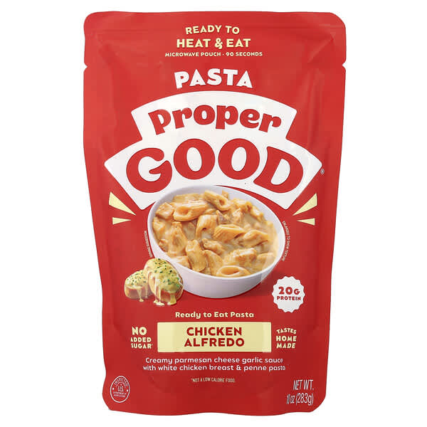 Proper Good, Ready To Heat & Eat, Ready to Eat Pasta, Chicken Alfredo, 10 oz (283 g)