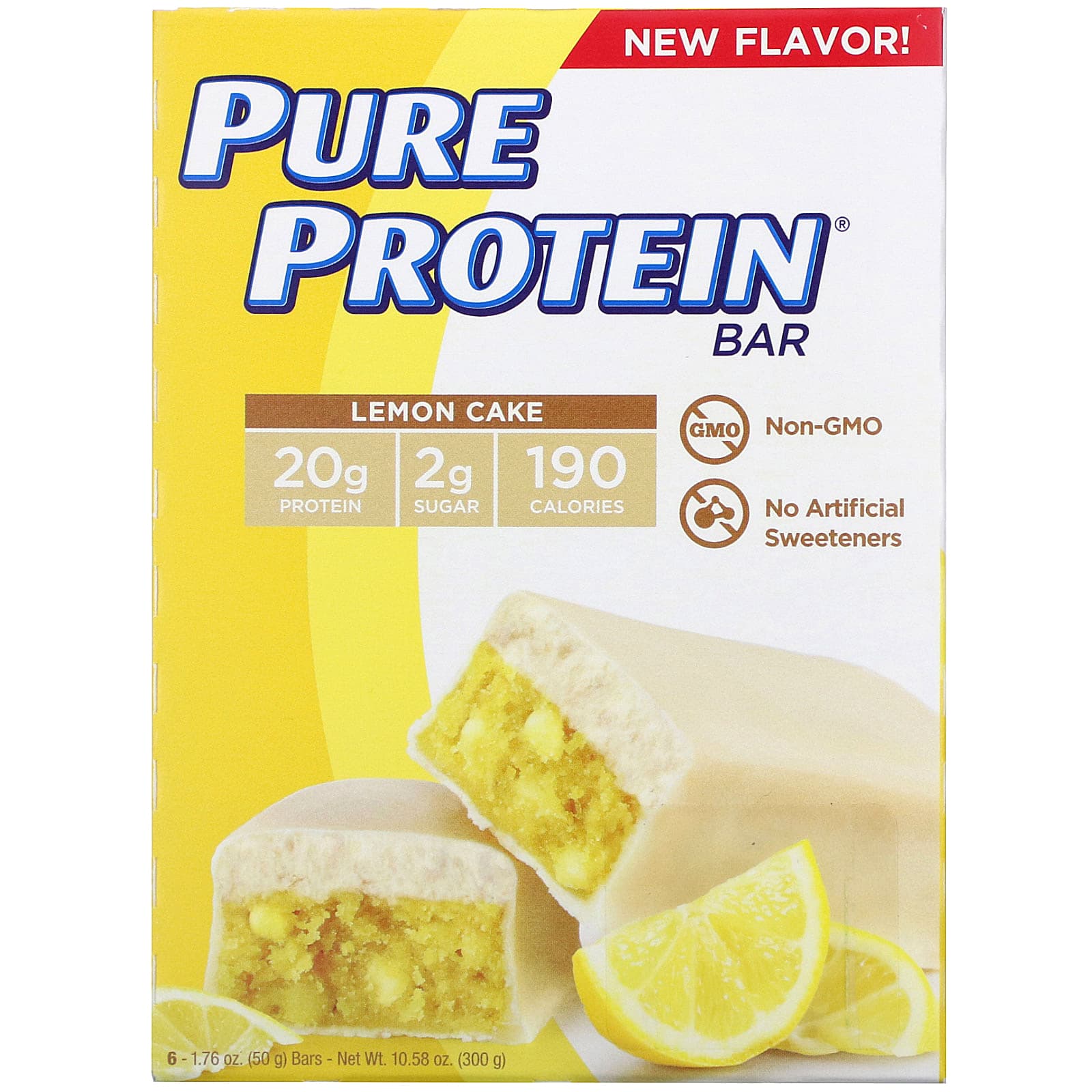 Pure Protein, Lemon Cake Bar, 6 Bars,  oz (50 g) Each