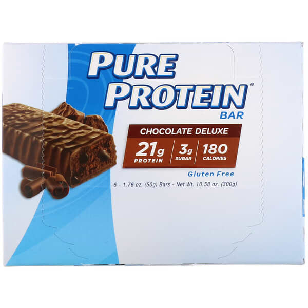 Pure Protein, チョコレートデラックスバー、6本、各50 g（1.76 oz）