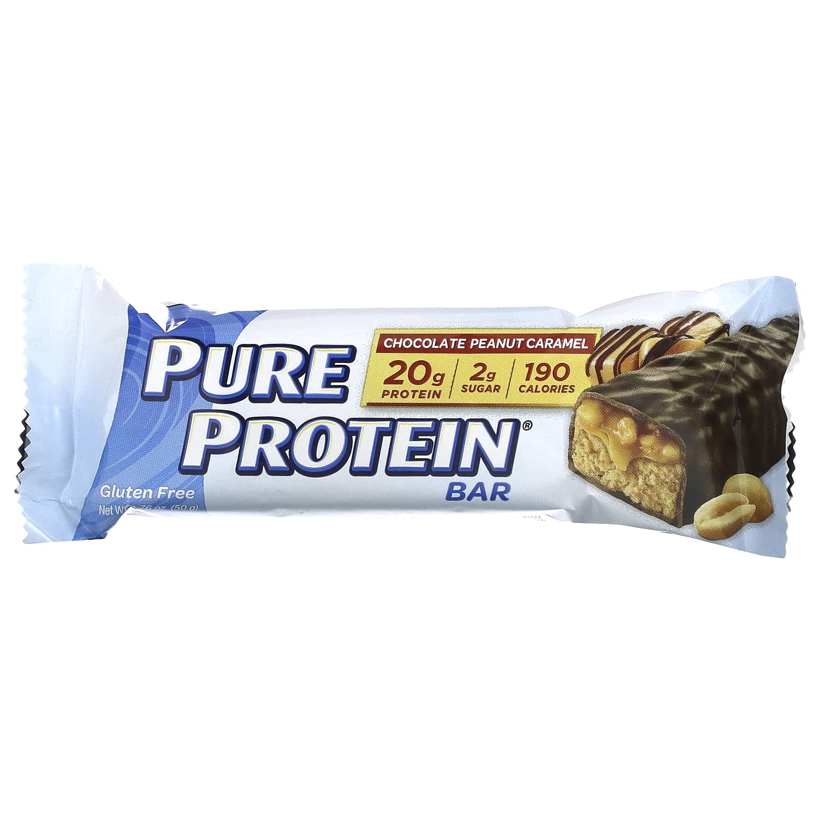 Pure Protein Chocolate Peanut Caramel Bars 6 Bars 1 76 Oz 50 G Each