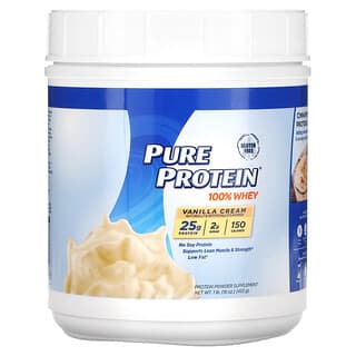 Pure Protein, 100% Whey Pure Protein, Vanilla Cream, 1 lb (453 g)