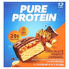 Pure Protein Bar, Chocolate Peanut Caramel, 12 Bars, 1.76 oz (50 g) Each