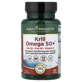 Purity Products, Krill Omega 50+, 60 capsules à enveloppe molle