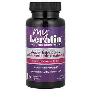 Purity Products, My Keratin™, Avanceret Hårterapi, 60 vegetariske kapsler (250 mg pr. kapsel)