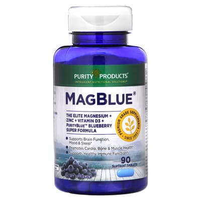 Purity Products, MagBlue, 90 Tablets SlipTech