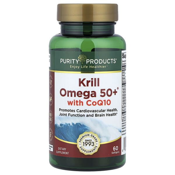 Purity Products Krill Omega 50+® with CoQ10, 60 Softgels