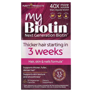Purity Products, MyBiotin™, Hair, Skin & Nails Formula, 30 Vegetarian Capsules