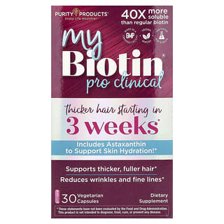 Purity Products, MyBiotin, ProClinical, 30 Cápsulas Vegetarianas