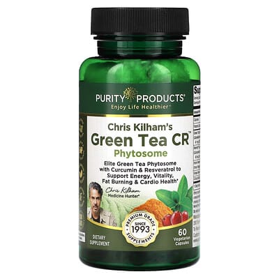 Purity Products, Chris Kilham's Green Tea CR, Phospholipid Complex, 60 Vegetarian Capsules