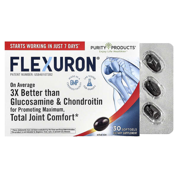 Purity Products, Flexuron®, Daily Joint Care, 30 Softgels