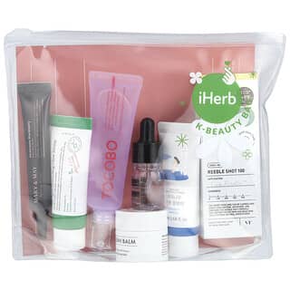 iHerb Gift Set, Bolsa Coreana para Cuidados com a Pele, 8 Itens