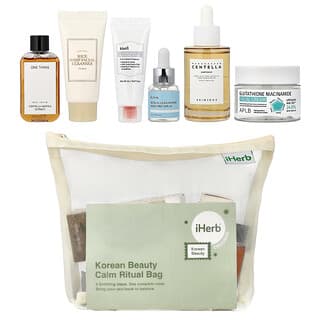 iHerb Exclusive, Korean Beauty Calm Ritual Bag, 7 Piece Kit
