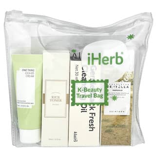 iHerb Gift Set, Корейская дорожная сумка для красоты, 9 шт.