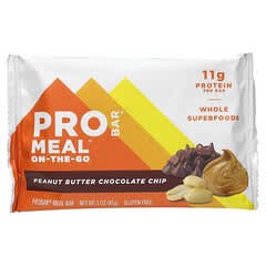 ProBar, Meal On-The-Go, Peanut Butter Chocolate Chip, 12 Bars, 3 oz (85 g) Each