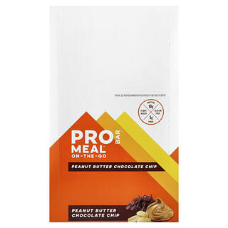 ProBar, Útközbeni étkezés, mogyoróvajas csokoládé chips, 12 szelet, 85 g, mindegyik