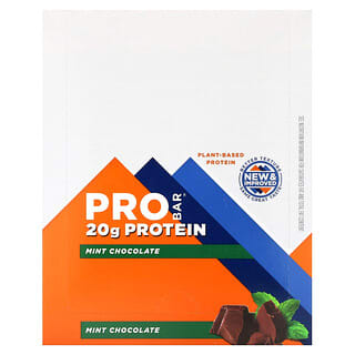 ProBar, Barrita proteica, Menta y chocolate, 12 barritas, 70 g (2,47 oz) cada una