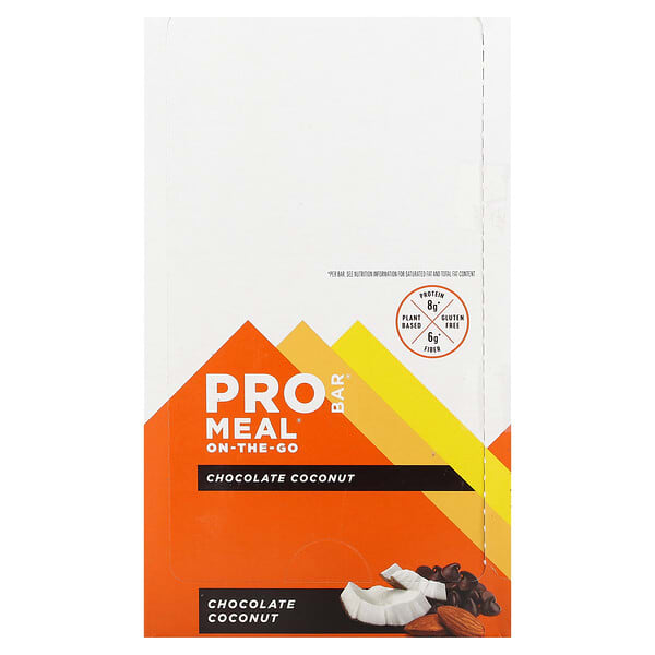 ProBar, 便攜代餐棒，巧克力椰子味，12 根，每根 3 盎司（85 克）