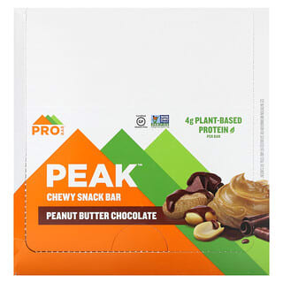 ProBar, Peak, Barrita masticable, Chocolate con mantequilla de maní`` 12 barritas, 37 g cada una