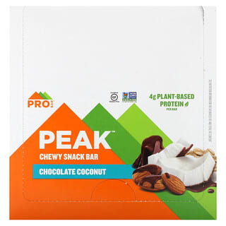 ProBar, Peak, Barrita masticable, Chocolate y coco`` 12 barritas, 37 g cada una
