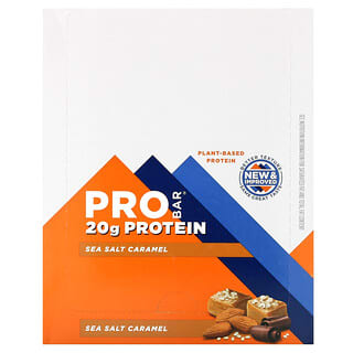 ProBar, Barrita de proteína, Caramelo con sal marina`` 12 barritas, 70 g (2,47 oz) cada una