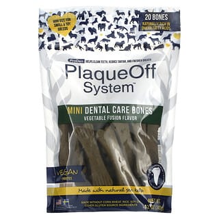 ProDen, Sistema PlaqueOff, mini ossa per la cura dei denti, per cani di taglia piccola e giocattolo, fusione di verdure, 20 ossa, 340 g