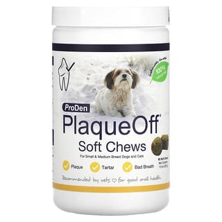 ProDen, PlaqueOff Soft Chews, For Small & Medium Breed Dogs & Cats, 90 Soft Chews, 7.9 oz (225 g)