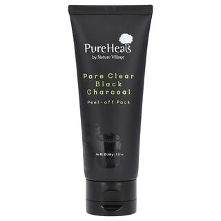 PureHeals, Pore Clear Black Charcoal, отшелушивающая маска для лица, 100 г (3,53 унции)