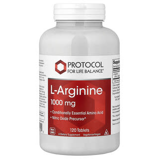 Protocol for Life Balance, L-arginina, 1000 mg, 120 comprimidos