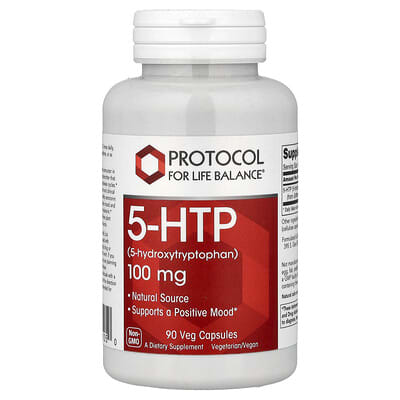 Protocol for Life Balance, 5-HTP, 100 mg, 90 vegetarian capsules