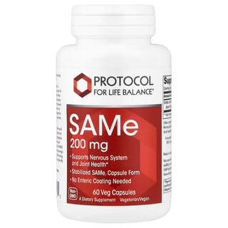 Protocol for Life Balance, SAMe, 200 mg, 60 Veg Capsules
