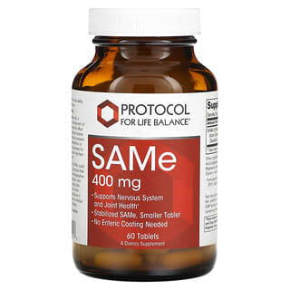Protocol for Life Balance, SAMe, Suplemento alimentario, 400 mg, 60 comprimidos