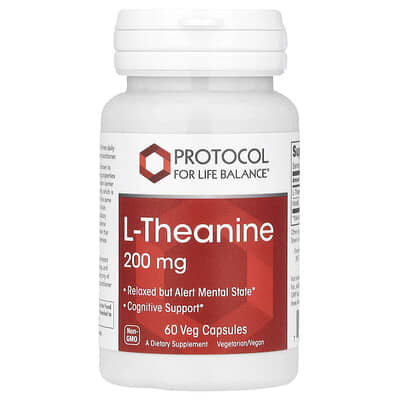 Protocol for Life Balance, L-Theanine, 200 mg, 60 Vegetarian Capsules