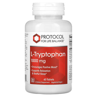 Protocol for Life Balance, L-триптофан, 1000 мг, 60 таблеток
