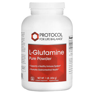 Protocol for Life Balance, L-glutamina pura en polvo, 454 g (1 lb)