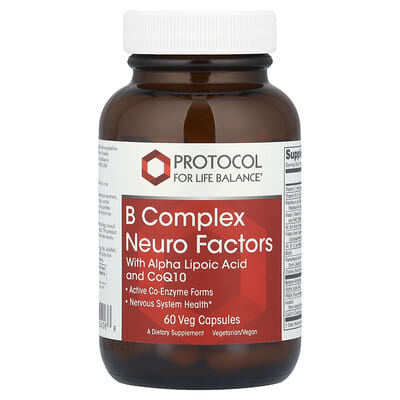 Protocol for Life Balance, Vitamin B Complex Neurofactor, 60 Vegetarian Capsules