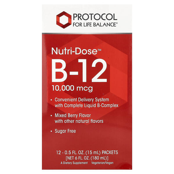 Nutri-Dose™ B-12, Mixed Berry, 12 Packets, 0.5 fl oz (15 ml) Each