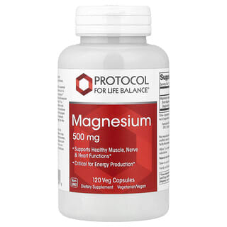 Protocol for Life Balance, Magnesium, 500 mg, 120 Kapsul Sayuran