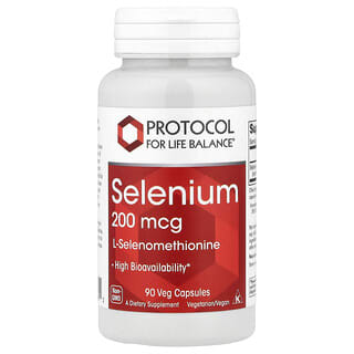 Protocol for Life Balance, Sélénium, 200 µg, 90 capsules végétariennes