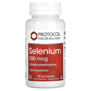 Protocol for Life Balance, Selenio, 200 mcg, 90 cápsulas vegetales