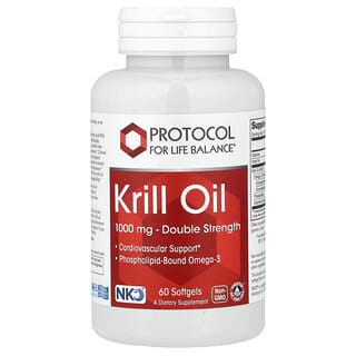 Protocol for Life Balance, Olio di krill, doppia concentrazione, 60 capsule molli