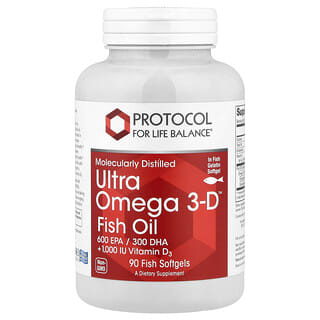 Protocol for Life Balance, Ultra Omega 3-D , 90 Fisk Softgels
