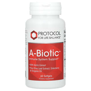 Protocol for Life Balance, A-Biotic, Soutien du système immunitaire, 60 capsules à enveloppe molle