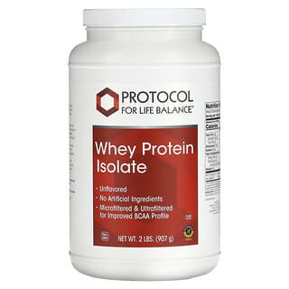 Protocol for Life Balance, Isolado de Proteína Whey, Sem Sabor, 907 g (2 lbs)