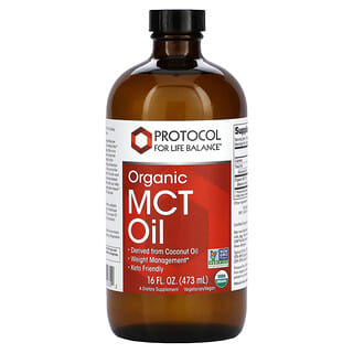Protocol for Life Balance, Aceite de MCT orgánico`` 473 ml (16 oz. Líq.)