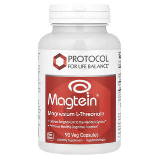 Protocol for Life Balance, Magtein®, L-treonato de magnesio, 90 cápsulas vegetales