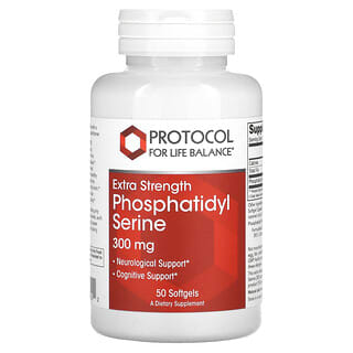 Protocol for Life Balance, Extra Strenght Phosphatidyl Serine, extrastarkes Phosphatidylserin, 300 mg, 50 Weichkapseln
