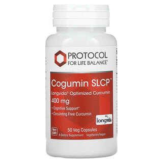 Protocol for Life Balance, Curcumina SLCP, 400 mg, 50 Cápsulas Vegetais