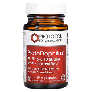 Protocol for Life Balance, ProtoDophilus, 25.000 millones, 50 cápsulas vegetales