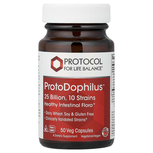 Protocol for Life Balance, ProtoDophilus™, 250억, 베지 캡슐 50정